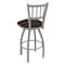 Holland Bar Stool Co 25" Swivel Counter Stool, Nickel Finish, Rein Coffee Seat 81025AN025 - alternate 3